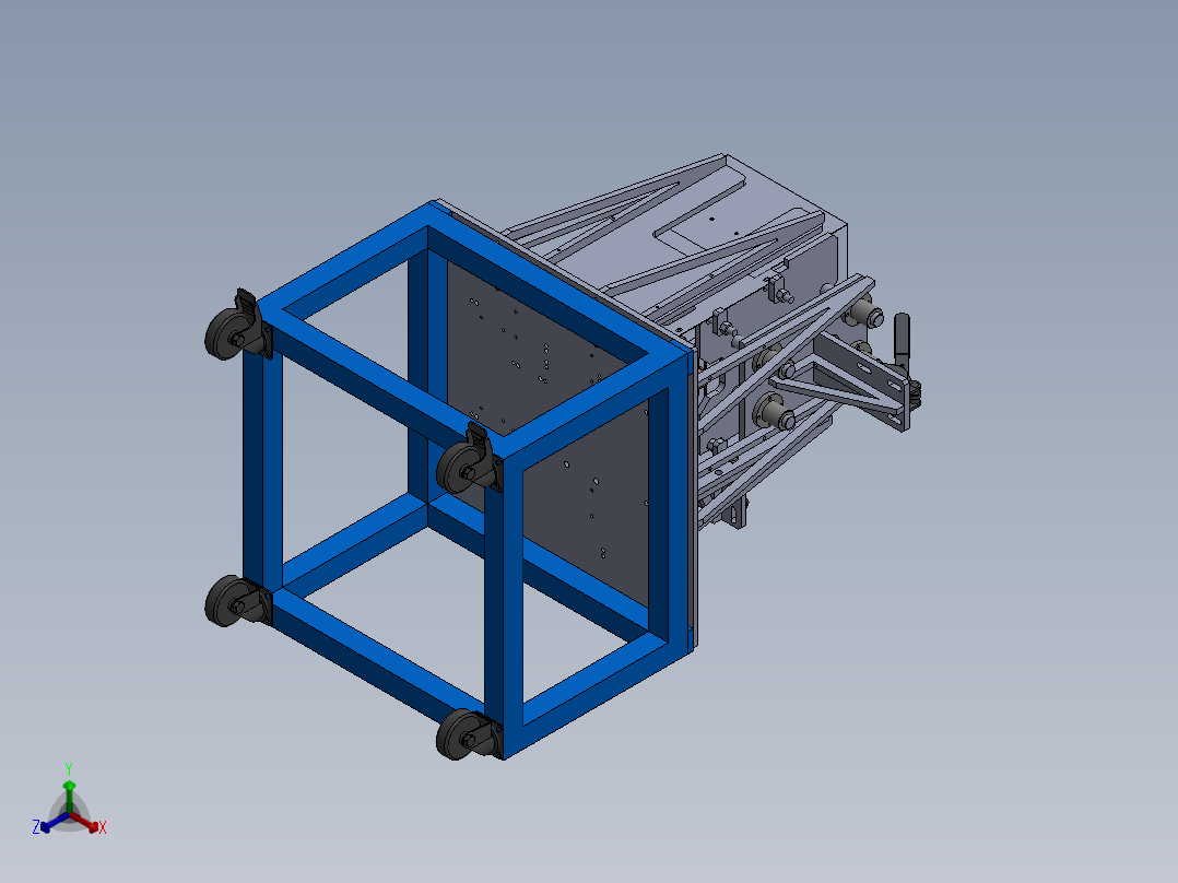 送料箱外壳组合焊接夹具图纸正等轴测图