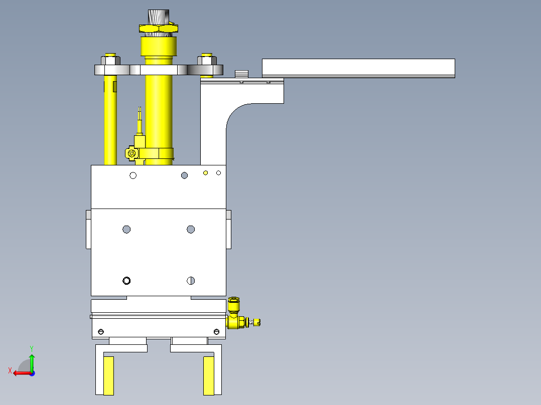 装载机机构后视图