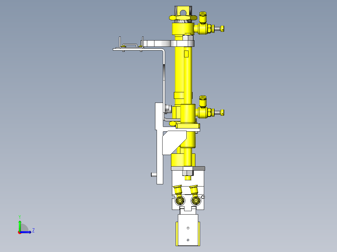 装载机机构左视图