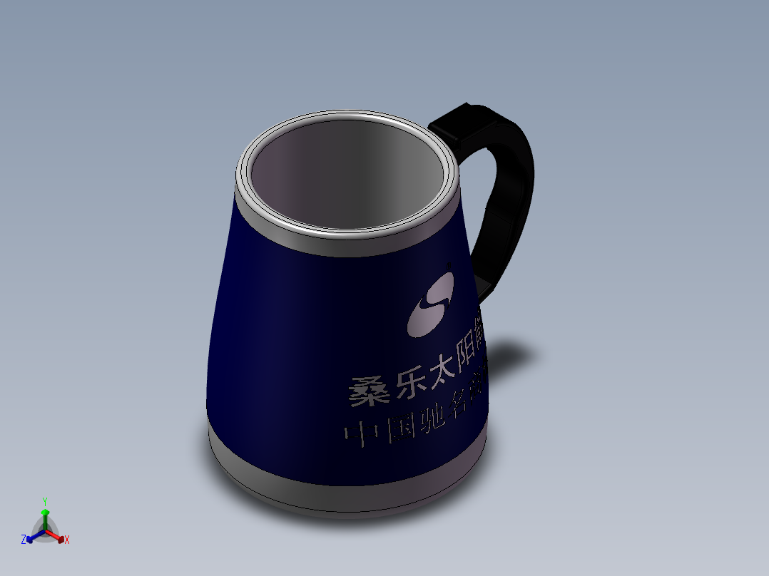 水杯和音响正等轴测图