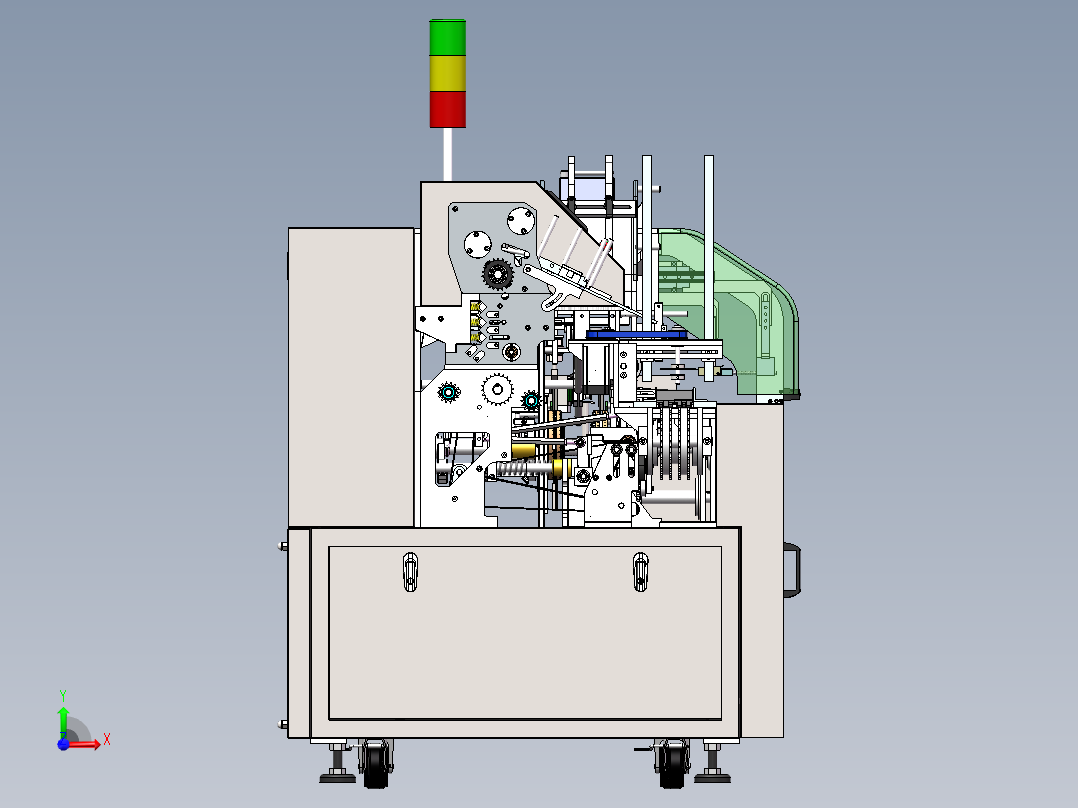 ZDH-ZUZ-003 自动高速装盒机 连续装盒机 全自动装盒机 3D模型前视图