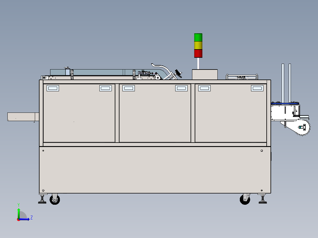 ZDH-ZUZ-003 自动高速装盒机 连续装盒机 全自动装盒机 3D模型左视图