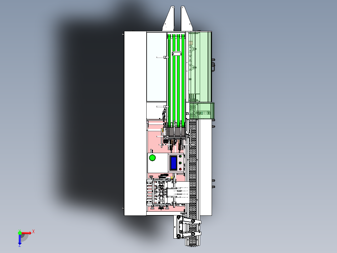 ZDH-ZUZ-003 自动高速装盒机 连续装盒机 全自动装盒机 3D模型俯视图
