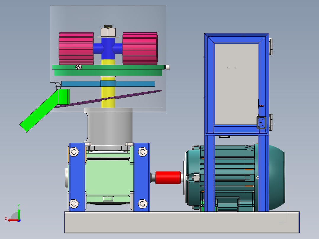 机器颗粒机器后视图