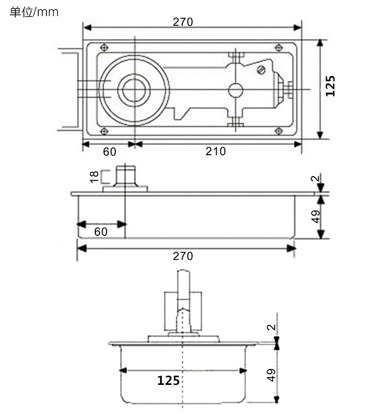 自动感应门无框玻璃门地弹簧
