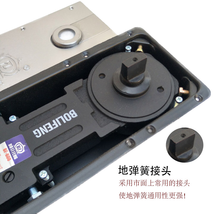 自动感应门无框玻璃门地弹簧