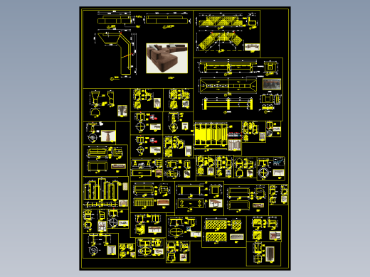 C1758-北欧家具cad