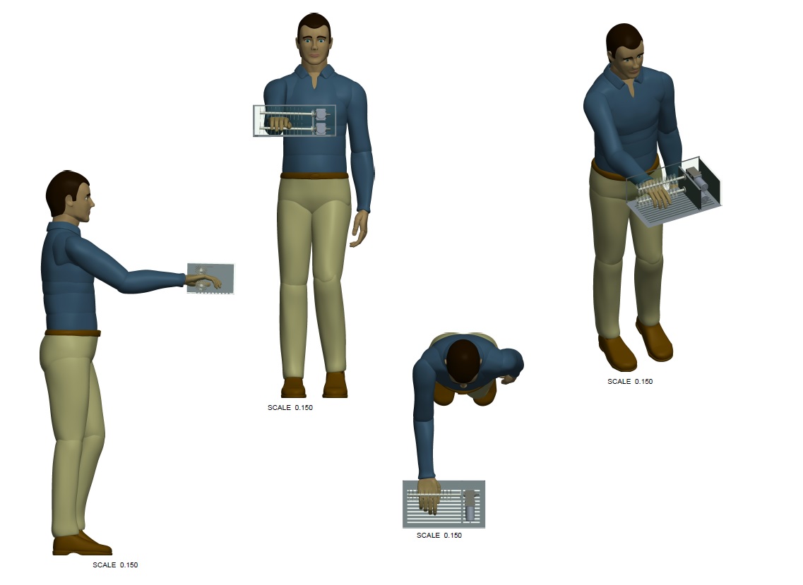 男式人TI站立模型