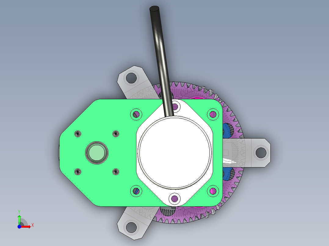 外齿式行星齿轮箱前视图