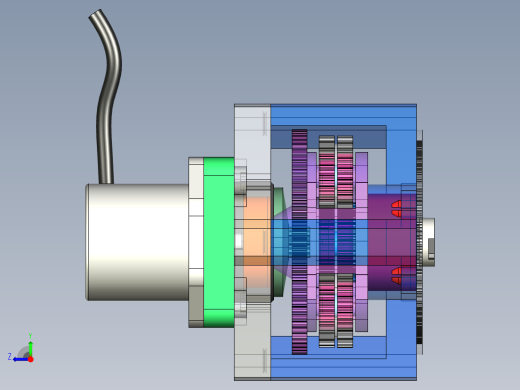 外齿式行星齿轮箱右视缩略图