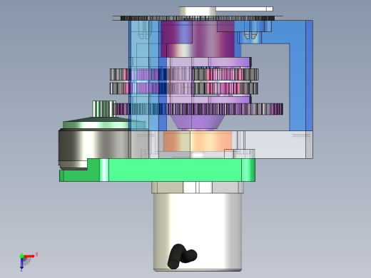 外齿式行星齿轮箱俯视缩略图