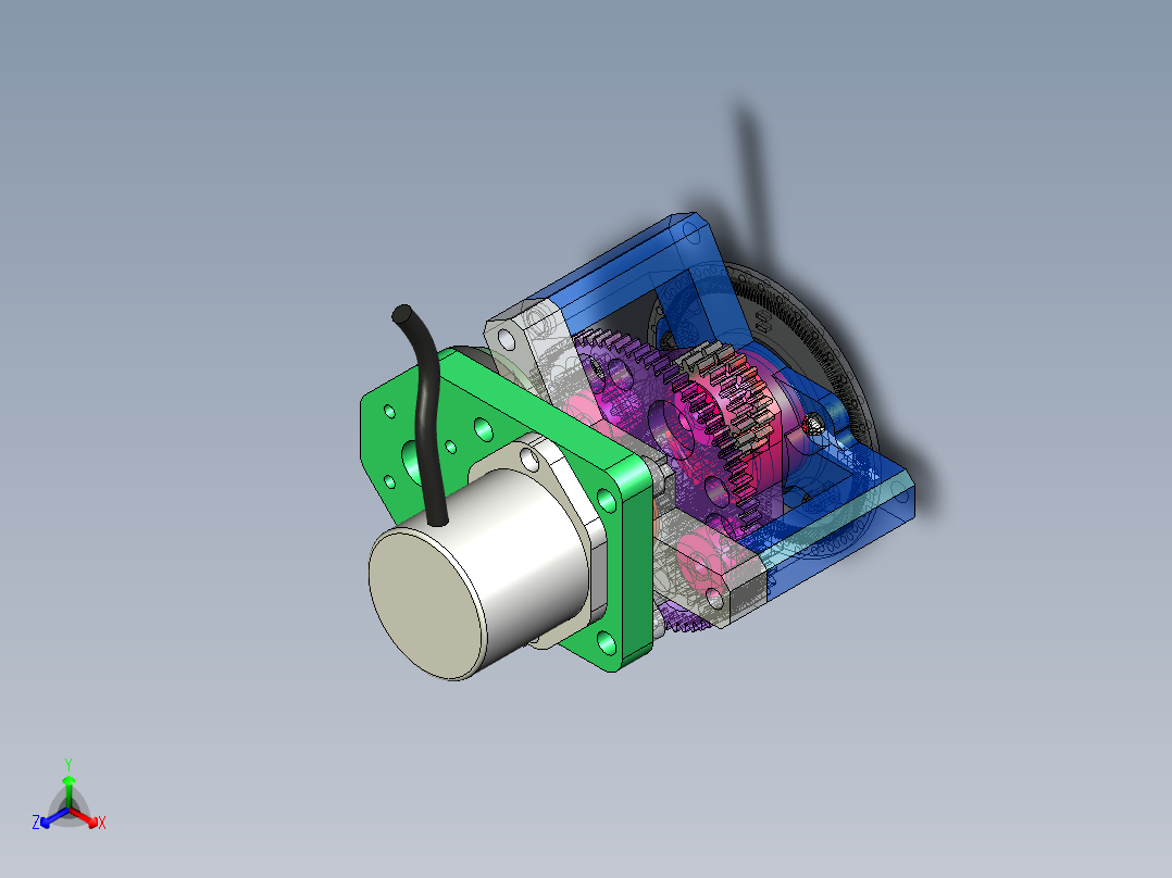 外齿式行星齿轮箱正等轴测图