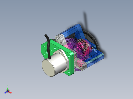 外齿式行星齿轮箱正等轴测缩略图