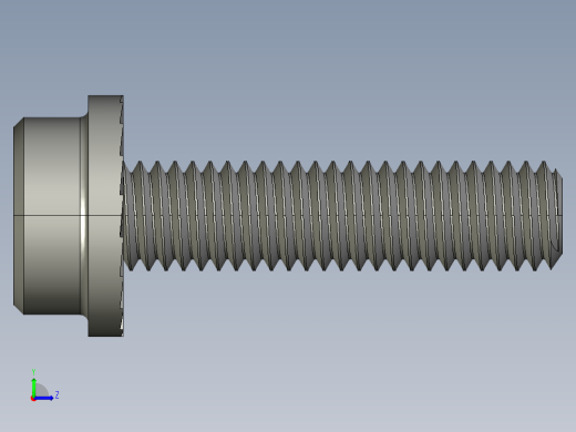 锯齿状法兰头螺钉-Serrated-Flange Socket Head Screws M5 x 0.8 mm Thread 20 mm Long左视缩略图