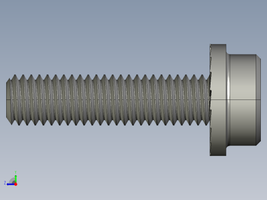 锯齿状法兰头螺钉-Serrated-Flange Socket Head Screws M5 x 0.8 mm Thread 20 mm Long右视缩略图
