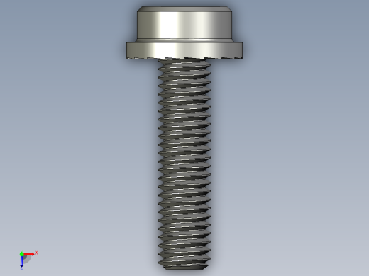 锯齿状法兰头螺钉-Serrated-Flange Socket Head Screws M5 x 0.8 mm Thread 20 mm Long俯视缩略图
