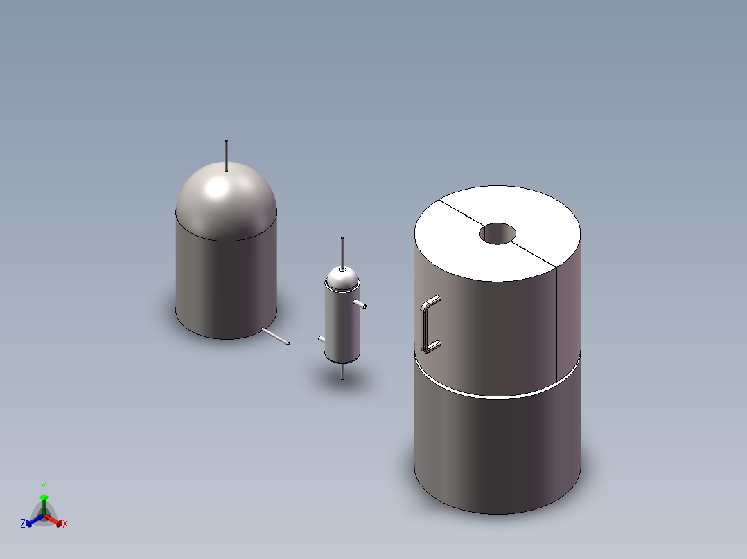 反应器总装图 釜式减粘装置工艺流程图正等轴测图