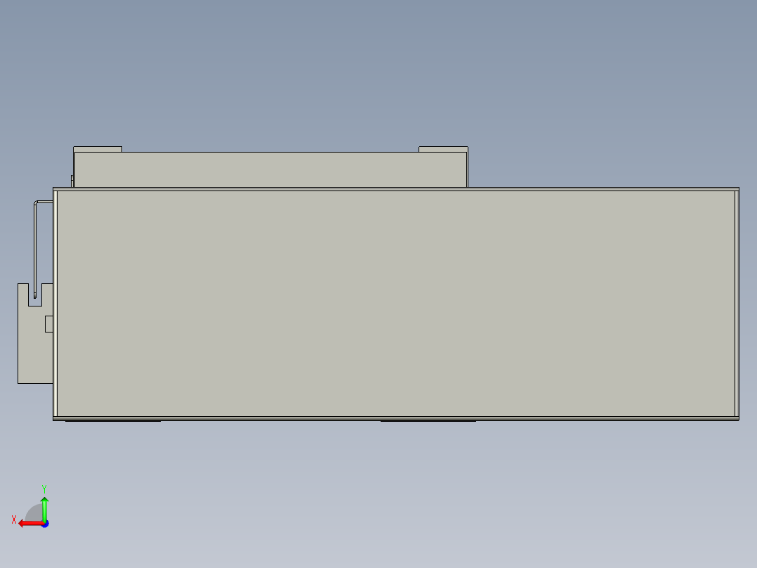 直线模组LHC17-S850-L设计图纸后视图