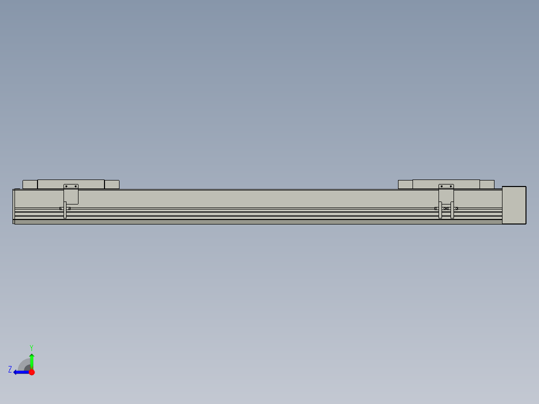 直线模组LHC17-S850-L设计图纸右视图