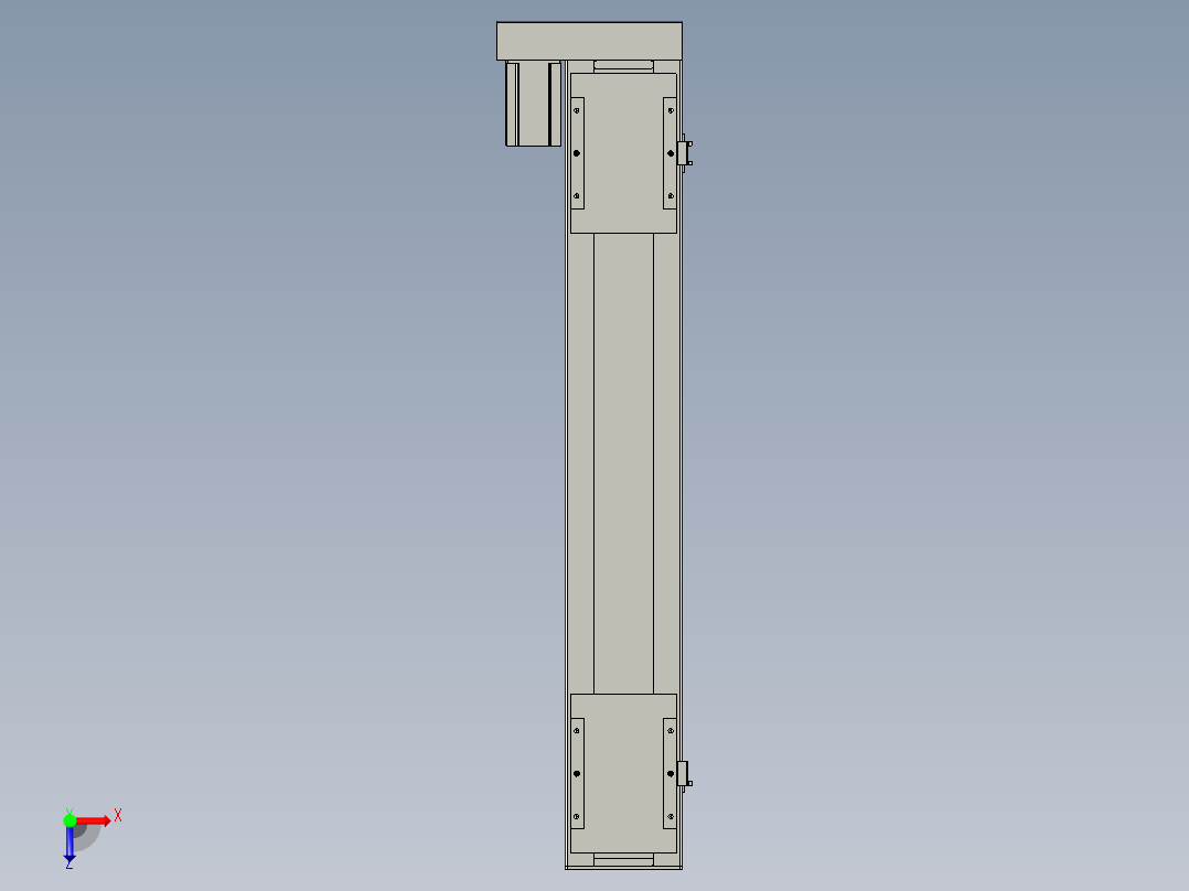直线模组LHC17-S850-L设计图纸俯视图