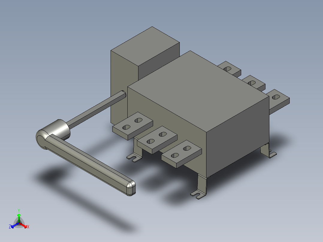 ABB - OT1600EM03P 隔离开关正等轴测图