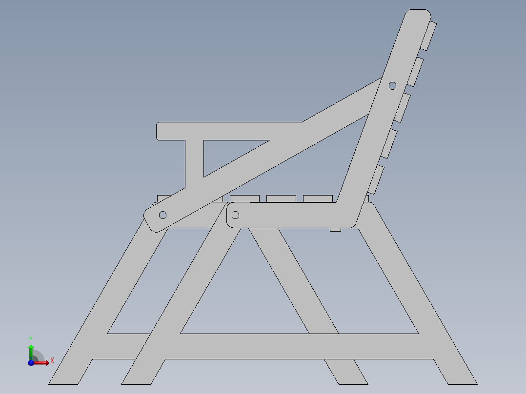 分体桌子前视图
