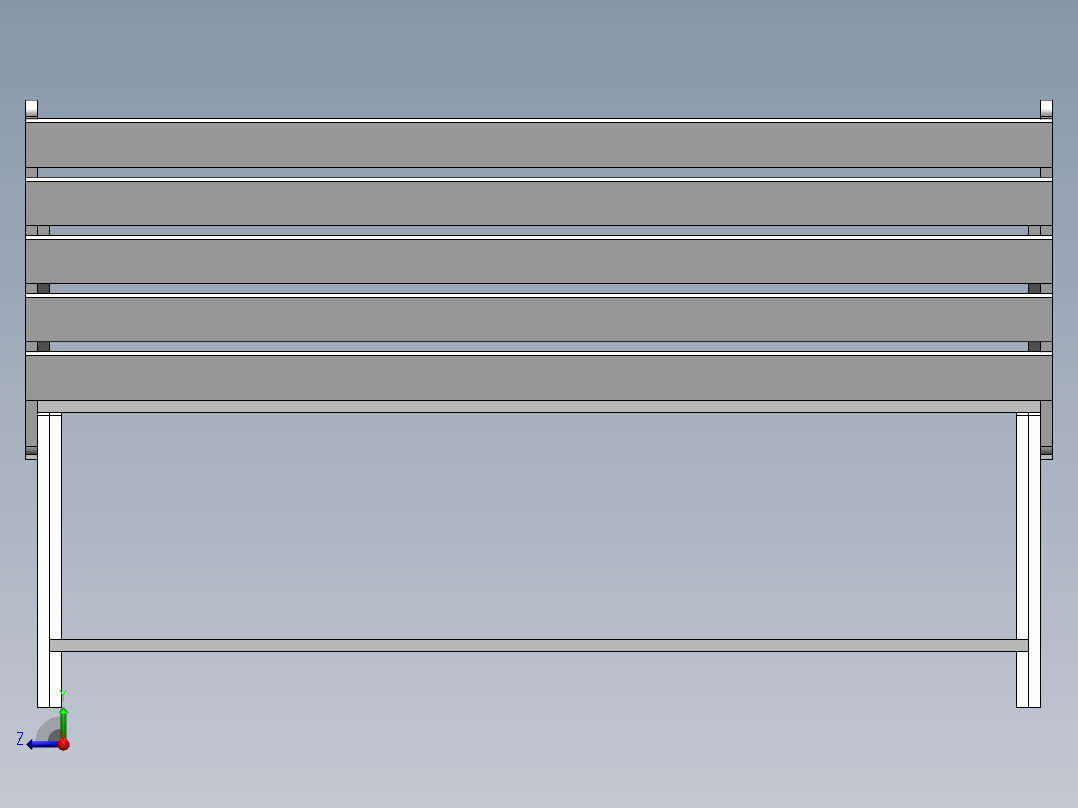 分体桌子右视图