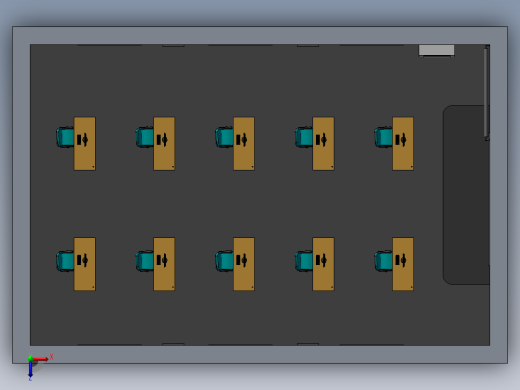 办公室模型设计俯视缩略图