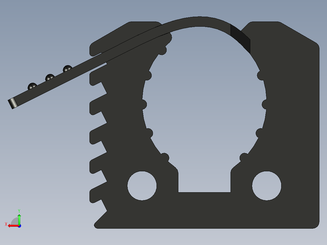 柔性安装夹后视图