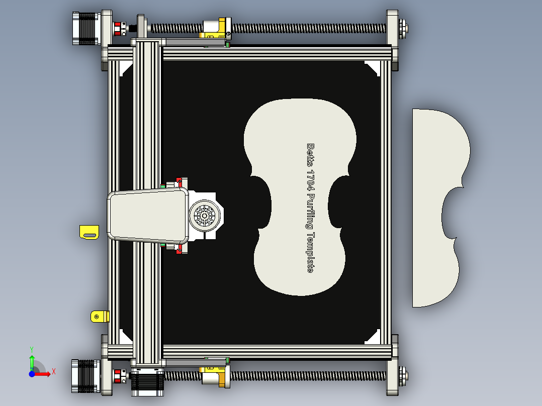 INDYMILL-500mm 3D 打印框架前视图