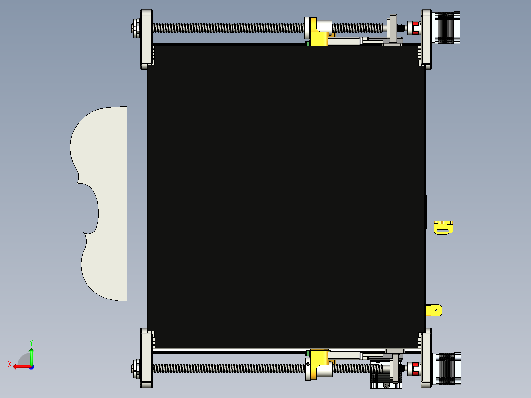 INDYMILL-500mm 3D 打印框架后视图