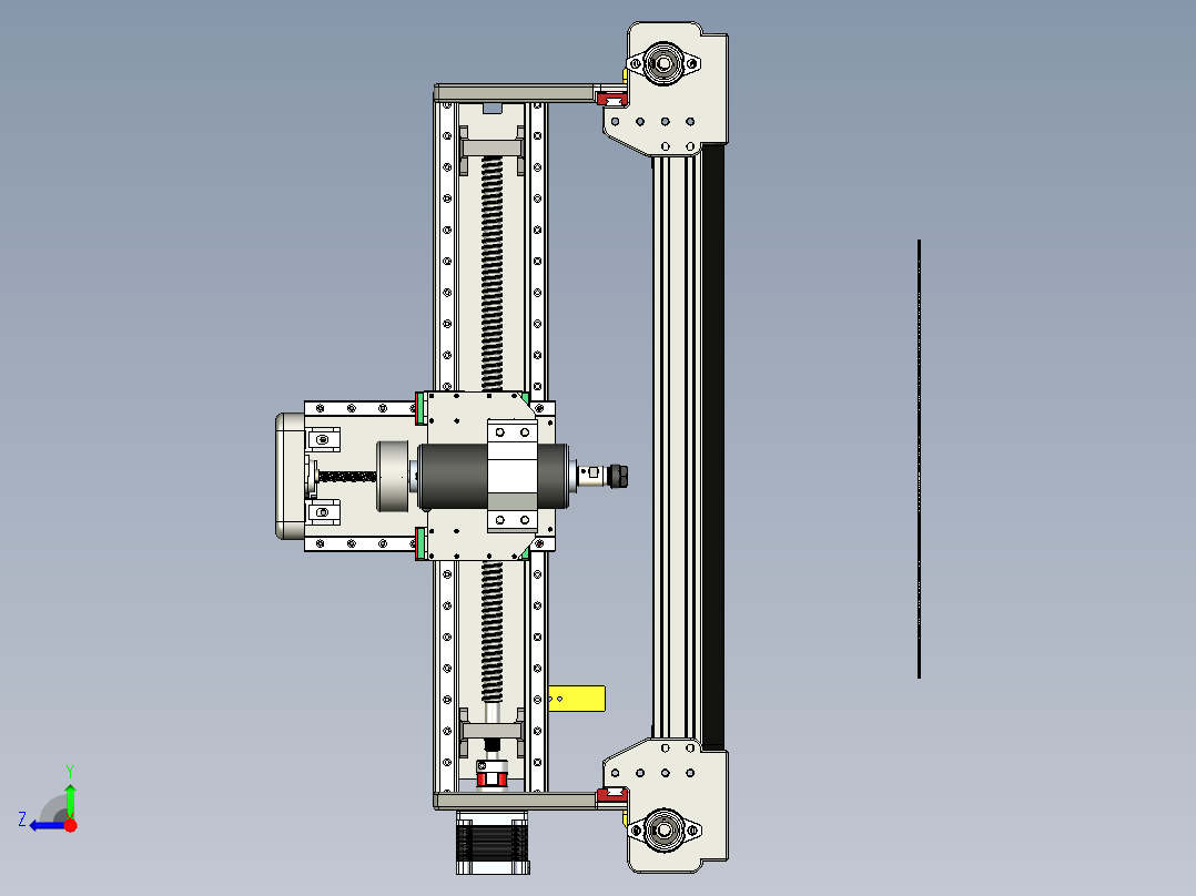 INDYMILL-500mm 3D 打印框架右视图
