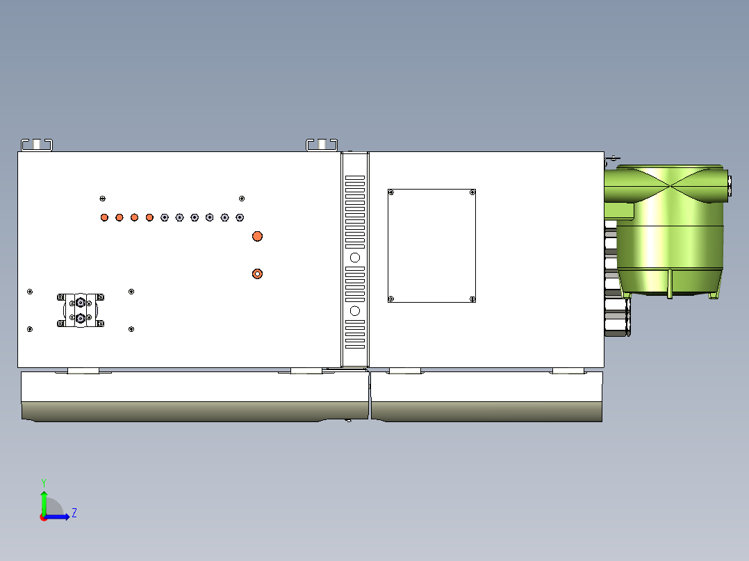 工艺气相色谱仪GC8000左视图