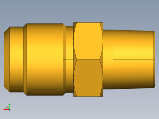 扩口式工业通用硬管接头Male Connector 48F-12-8后视缩略图