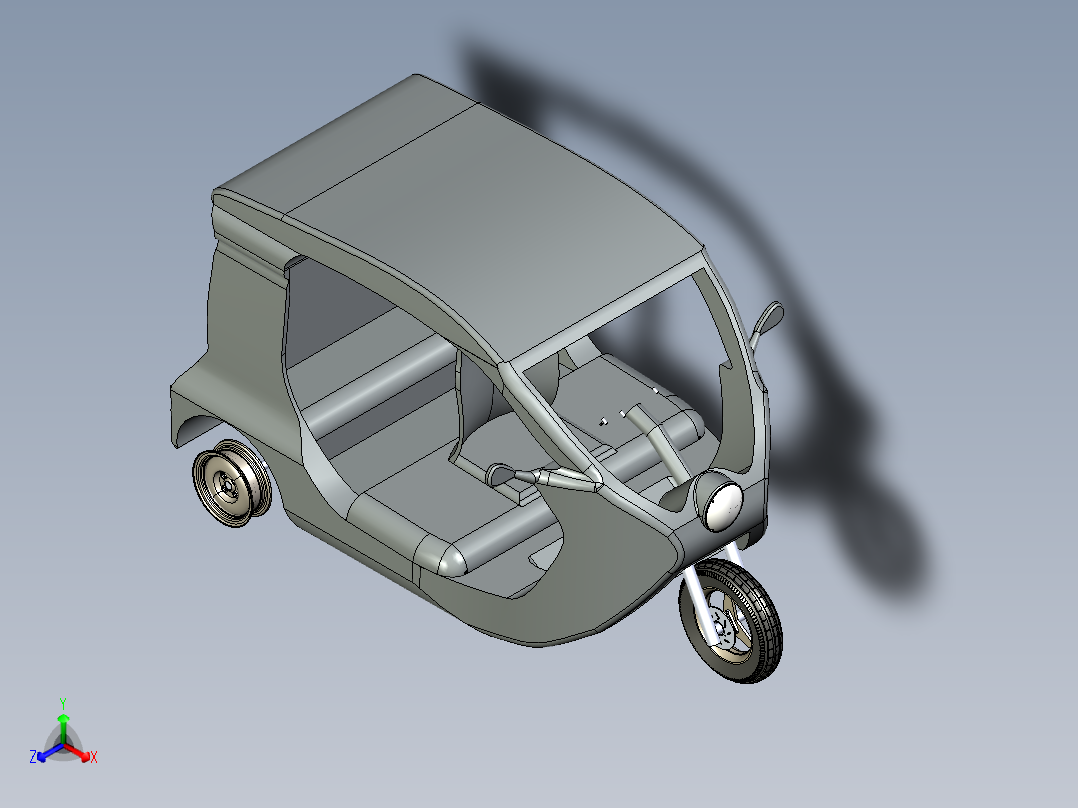 Zbee-电动三轮正等轴测图