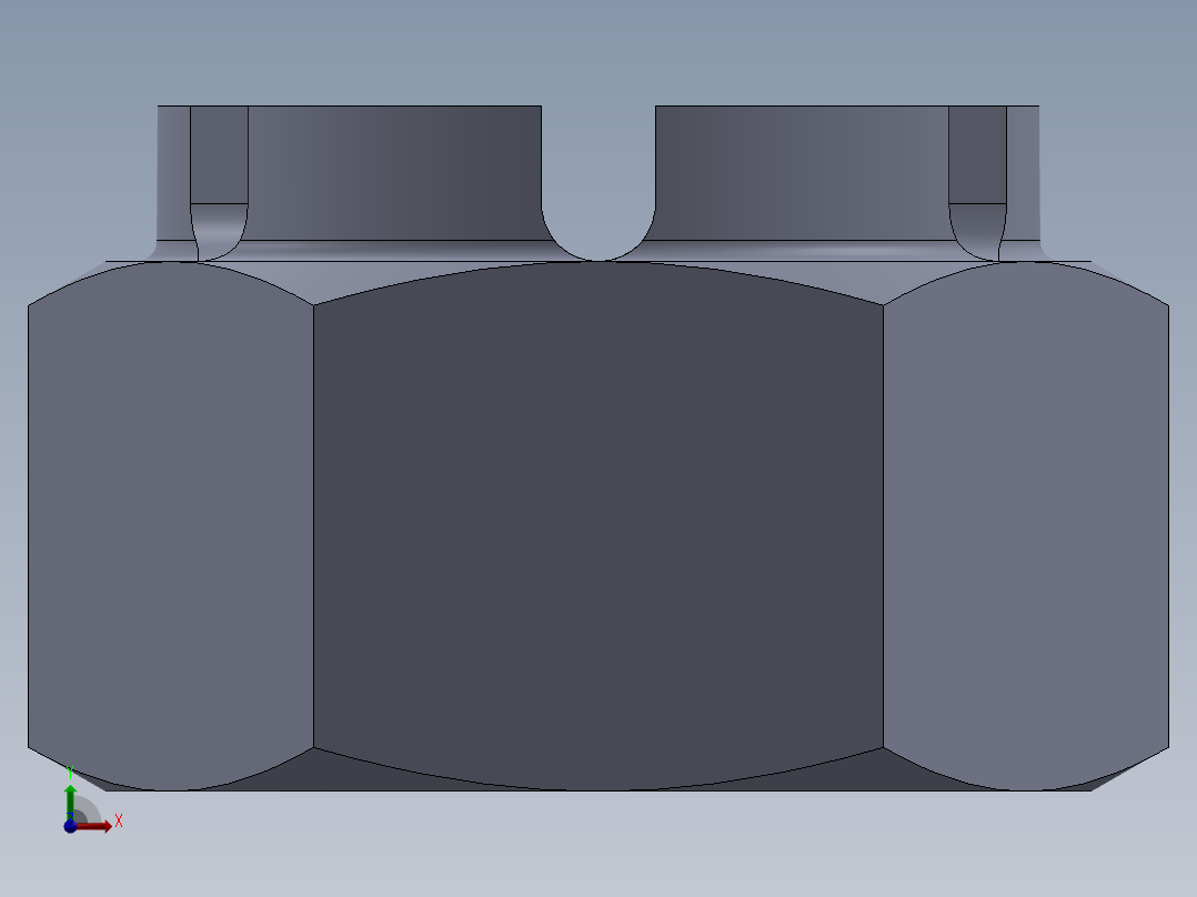 螺母Din 935 M4-M10，M10-M72前视图