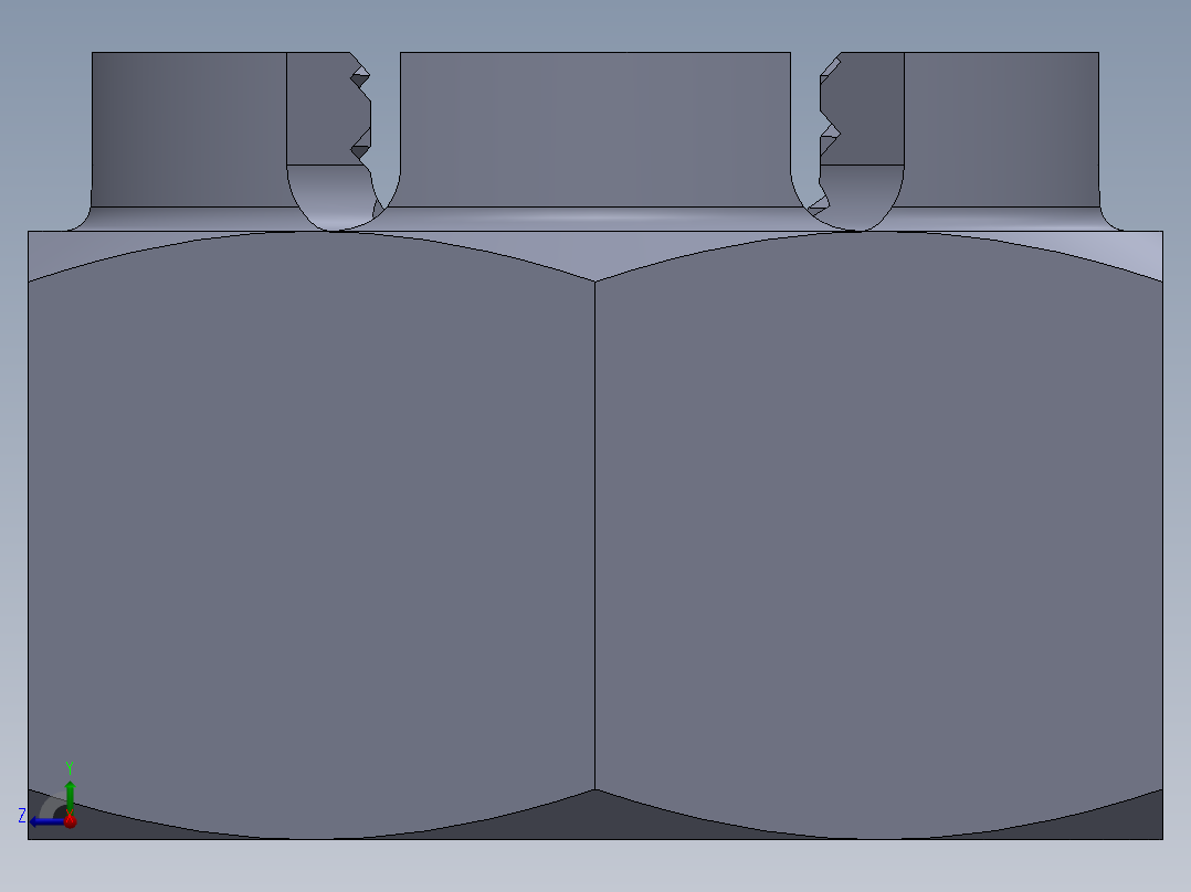 螺母Din 935 M4-M10，M10-M72右视图