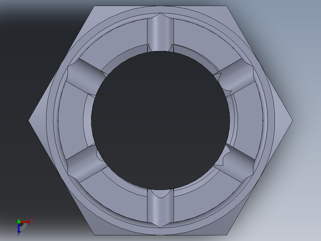 螺母Din 935 M4-M10，M10-M72俯视图
