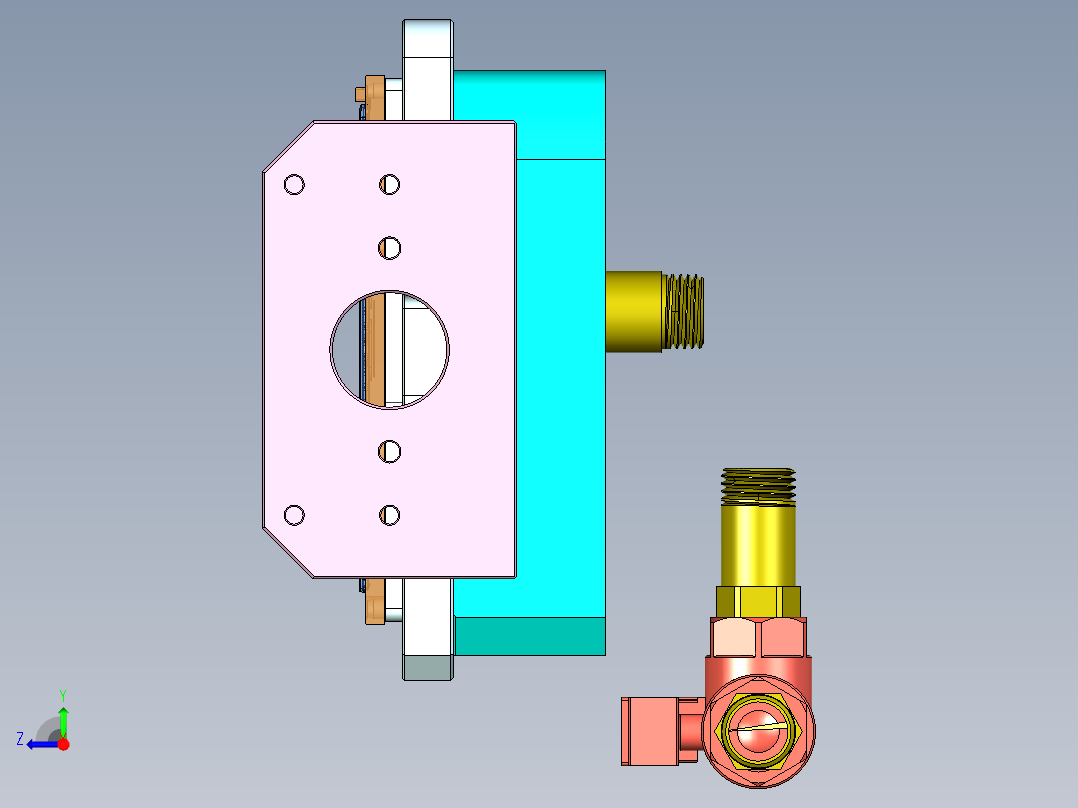 ZAZ00-A-笔记本CNC工装夹具三维模型CNC3右视图