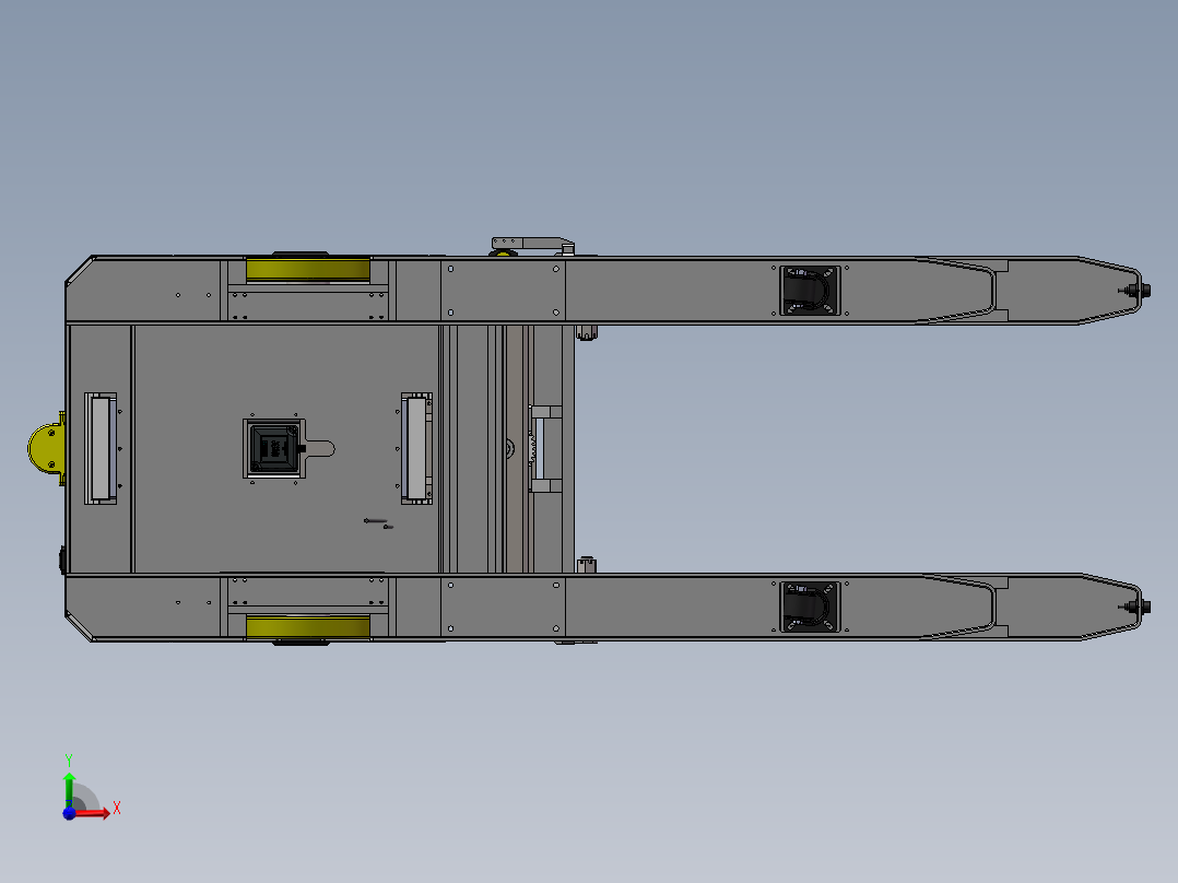 AGV堆垛车AGV叉车sw16可编辑前视图
