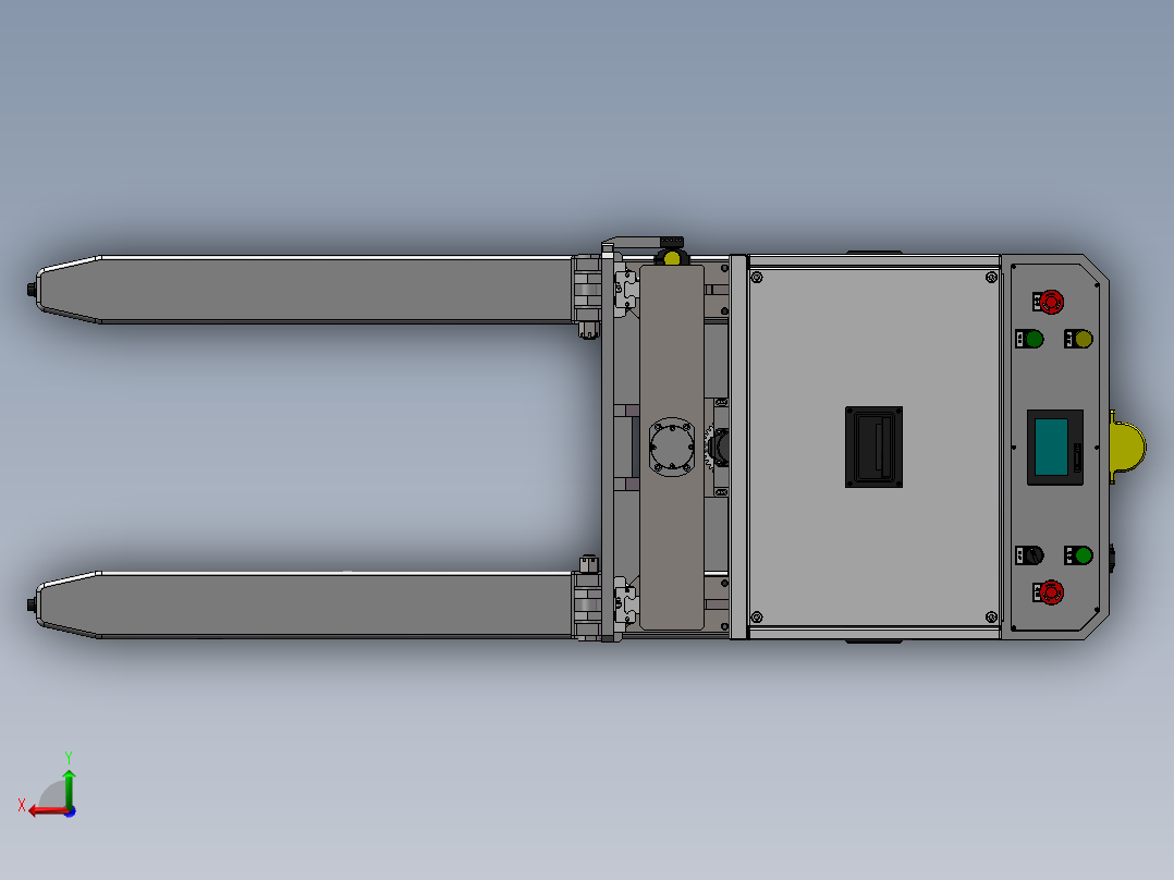 AGV堆垛车AGV叉车sw16可编辑后视图