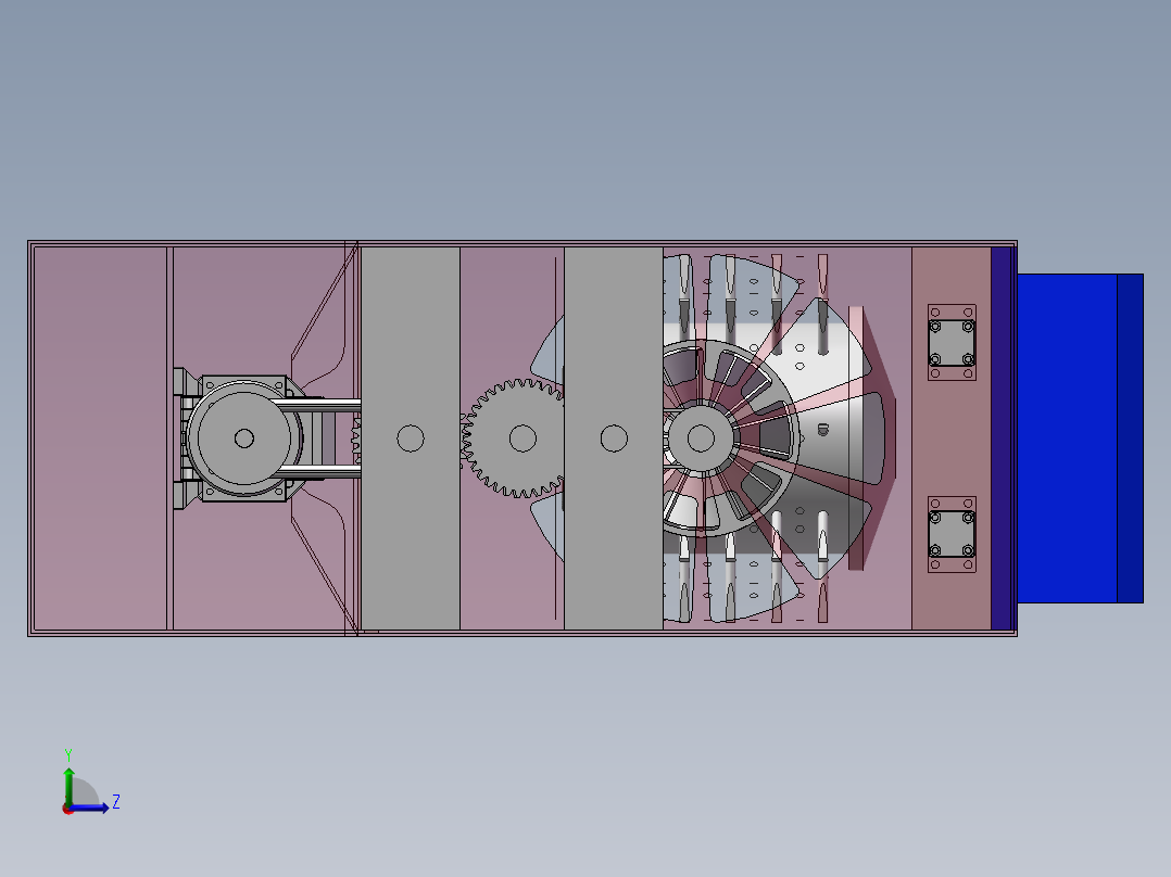 厨房厨余垃圾处理器左视图