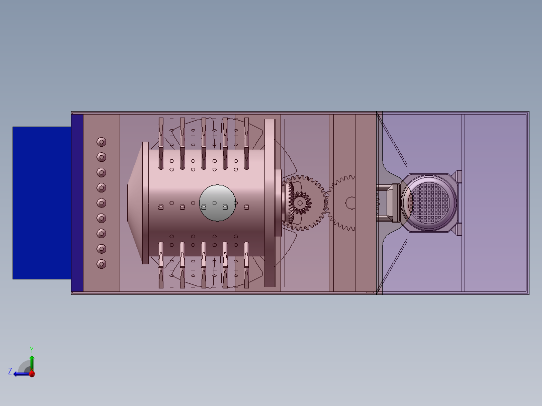 厨房厨余垃圾处理器右视图