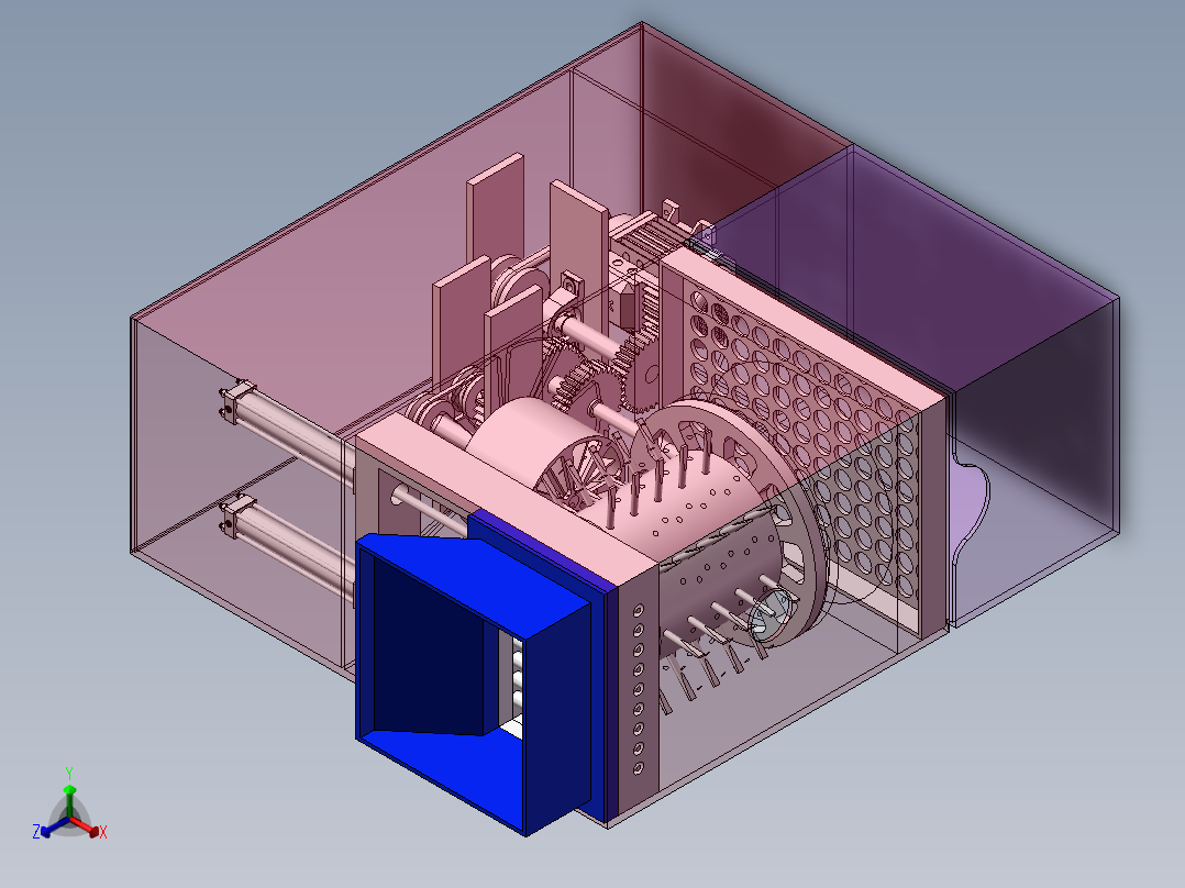 厨房厨余垃圾处理器正等轴测图