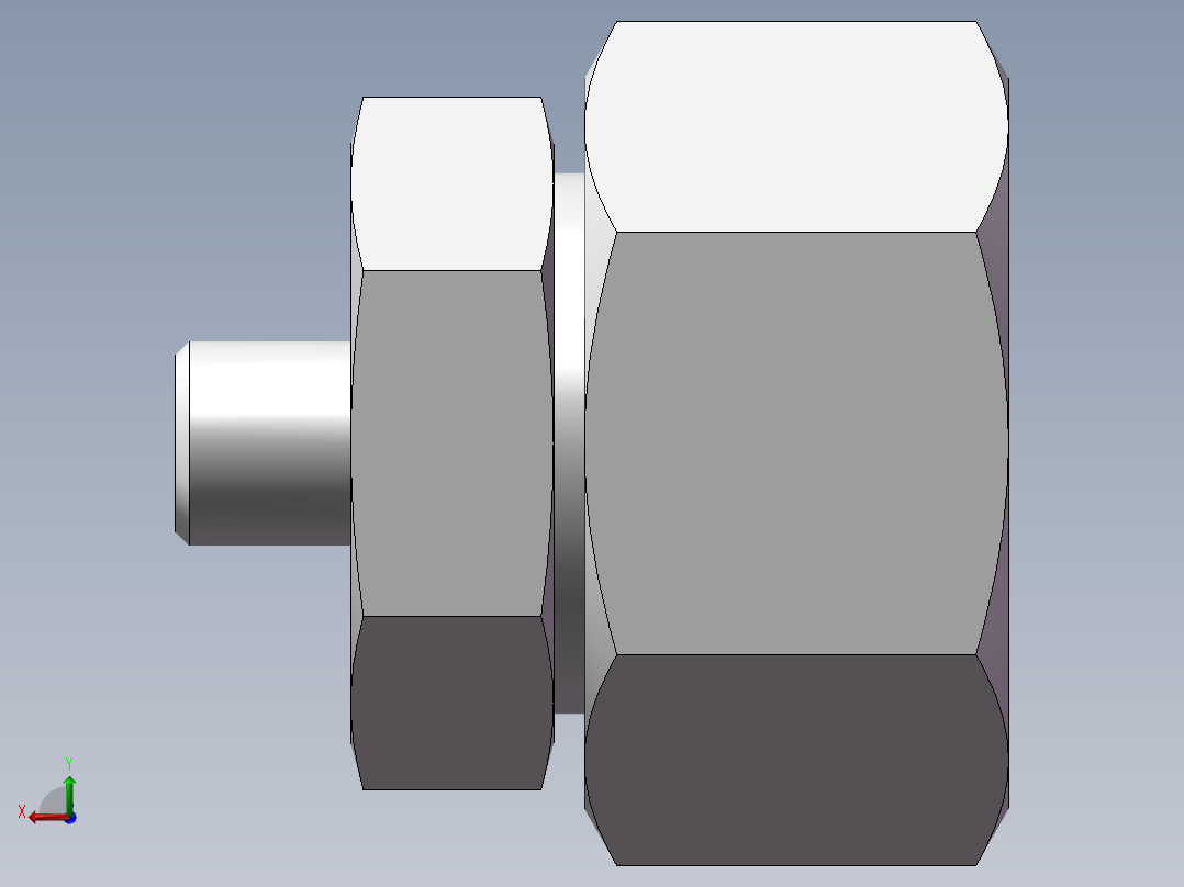 直通变径接头、2D-14-42后视图