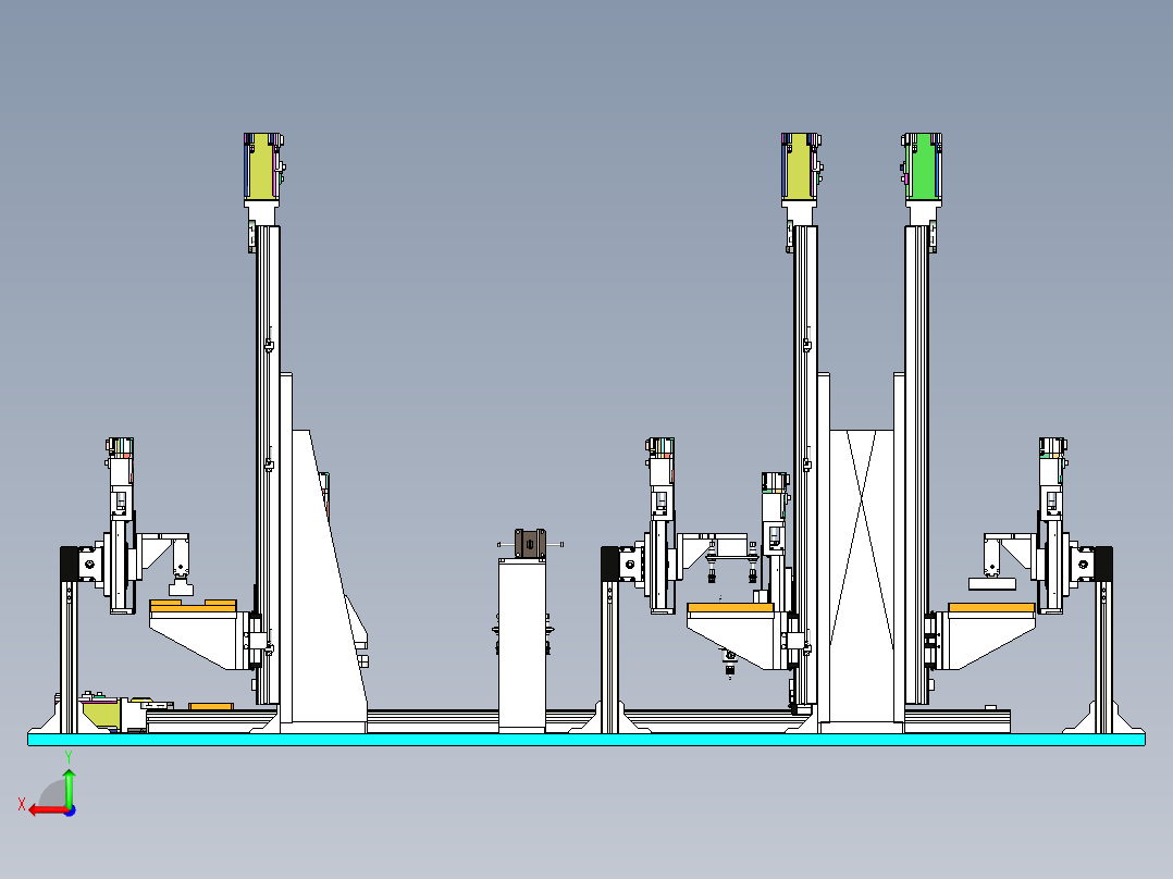 手机贴膜及检测一体化设备设计后视图