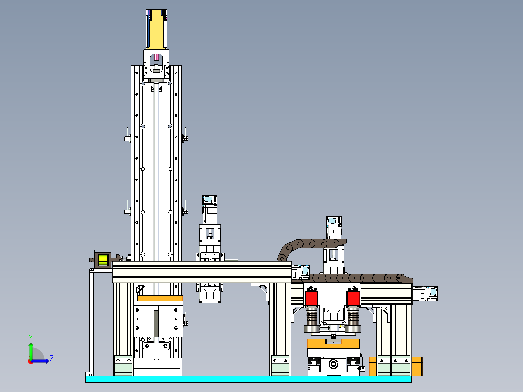 手机贴膜及检测一体化设备设计左视图