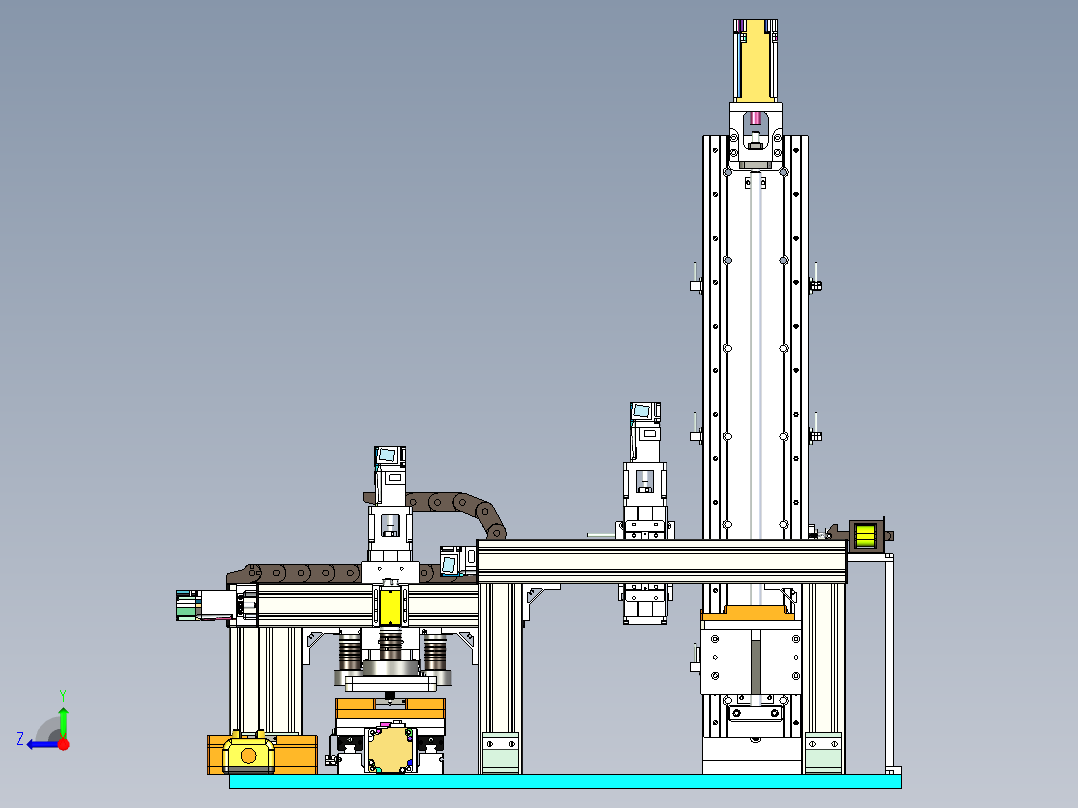 手机贴膜及检测一体化设备设计右视图