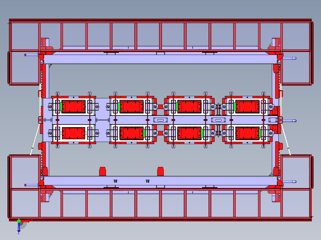 B3004016-生产钢筋混凝土通风设备的机器俯视图