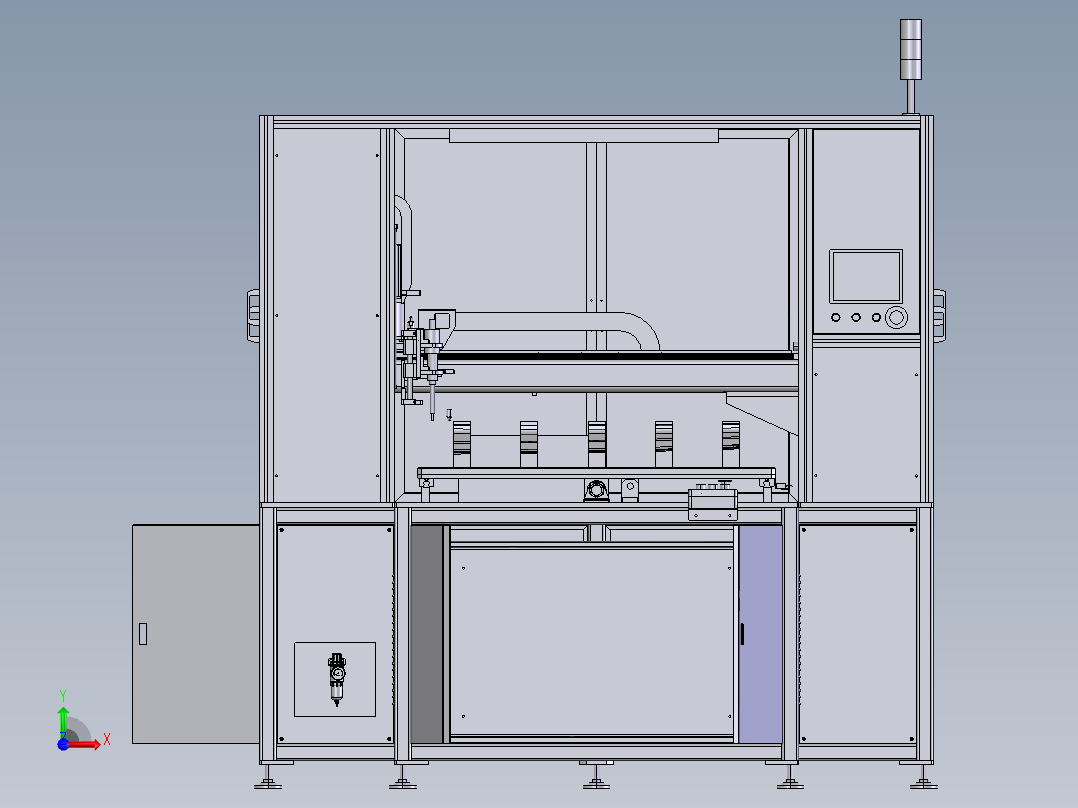 汽车门件双头超声波焊接机前视图
